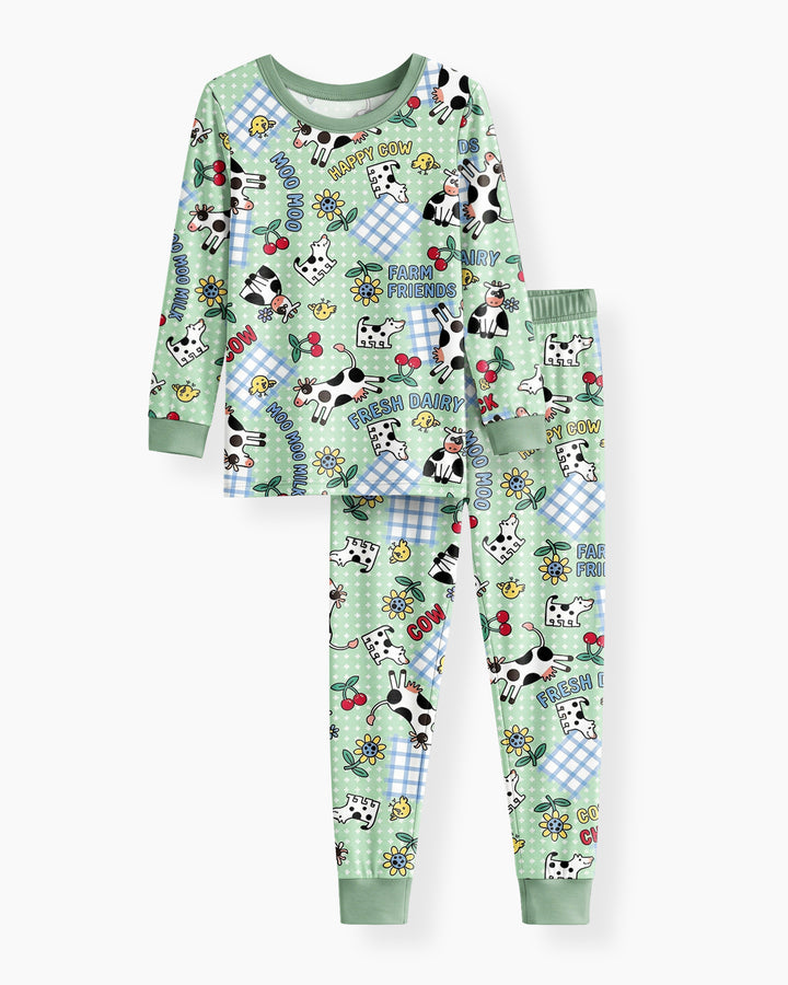 Moo Moo Chick Bamboo Two Piece Long Sleeve Pajama Set