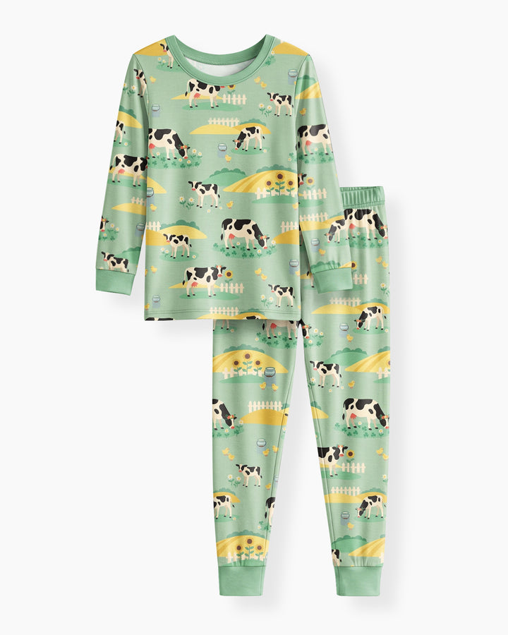 Pasture Sunlit Waltz Bamboo Two Piece Long Sleeve Pajama Set