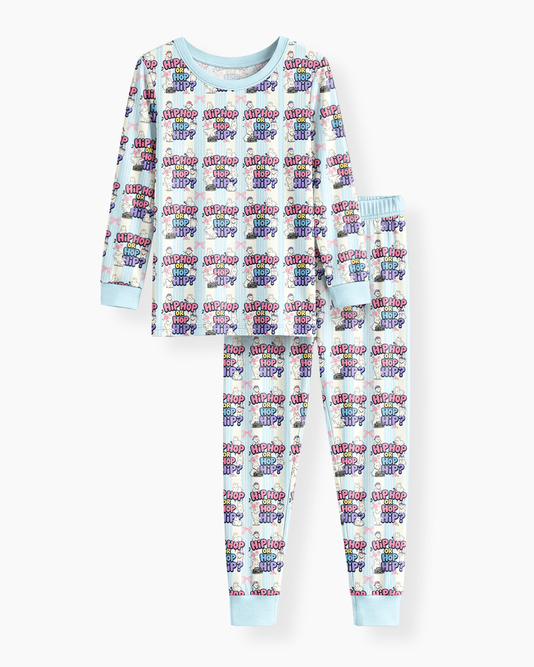 Boombox Bunny Bamboo Two Piece Long Sleeve Pajama Set