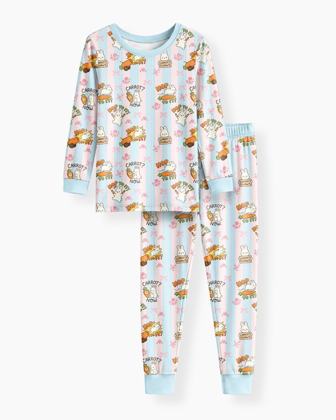 Carrot Rush Bamboo Two Piece Long Sleeve Pajama Set