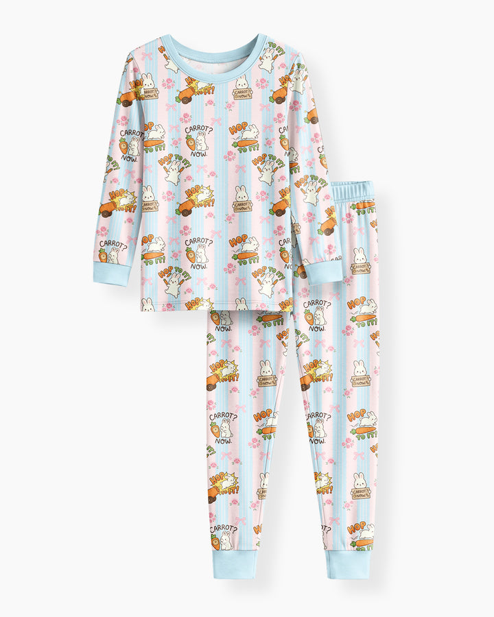 Carrot Rush Bamboo Two Piece Long Sleeve Pajama Set