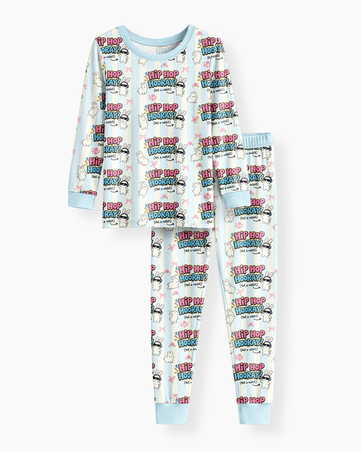 Hip Hop Bunny Bamboo Two Piece Long Sleeve Pajama Set