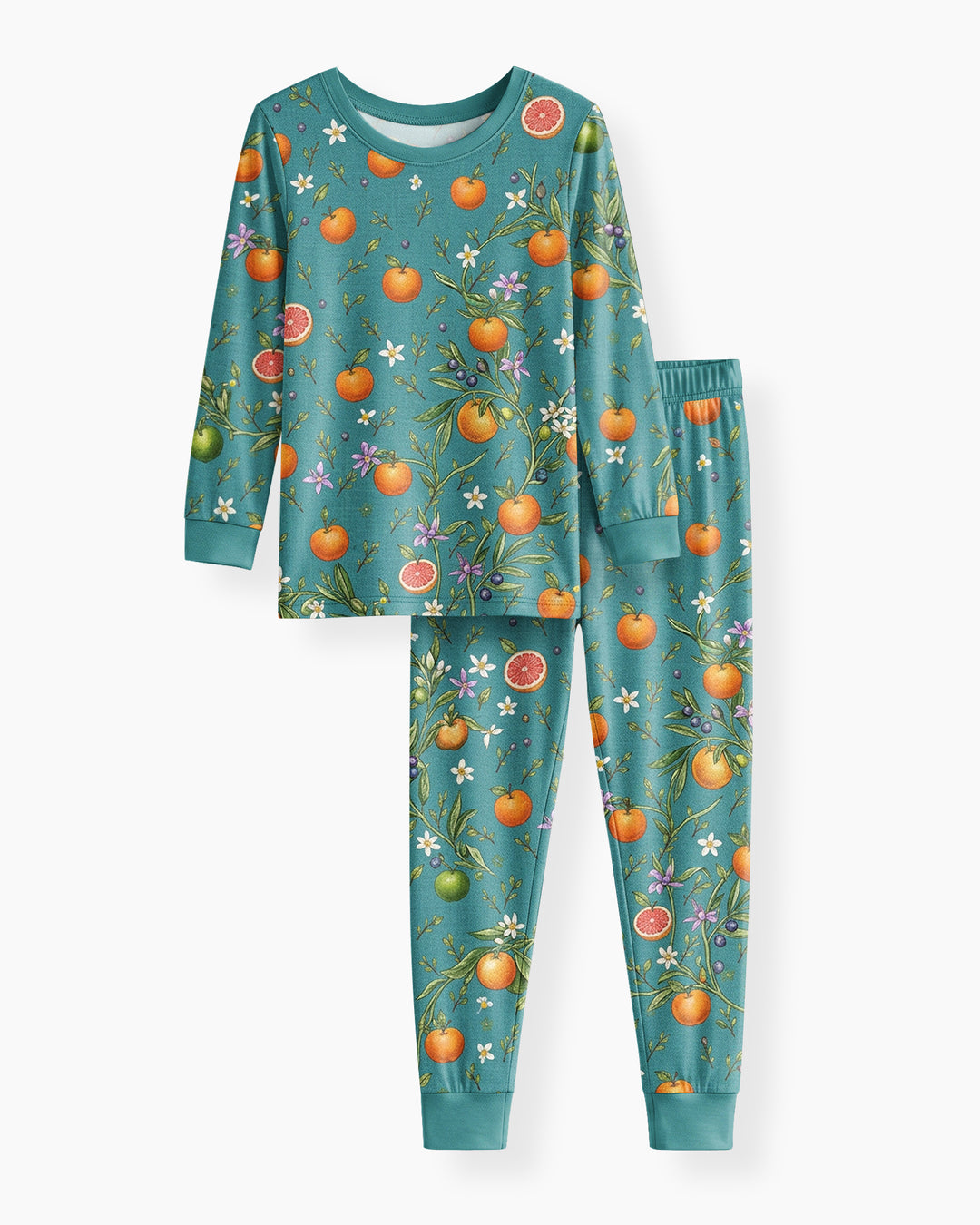 Fresh Citrus Breeze Bamboo Two Piece Long Sleeve Pajama Set