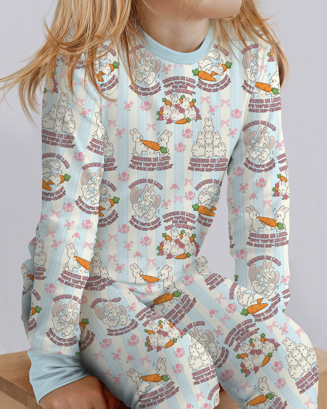 Hop-timism Bamboo Two Piece Long Sleeve Pajama Set