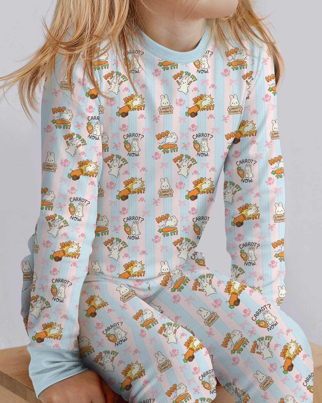 Carrot Rush Bamboo Two Piece Long Sleeve Pajama Set