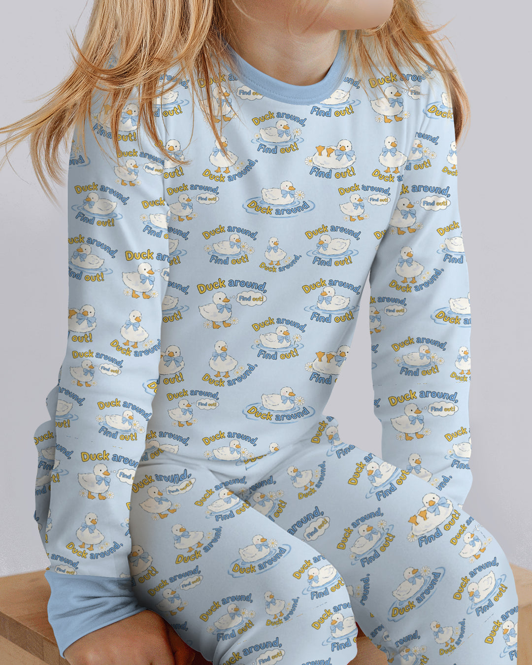 The Duck Around Bamboo Two Piece Long Sleeve Pajama Set