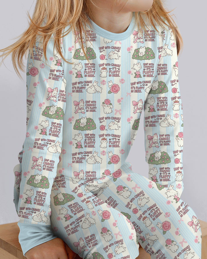 Hop Into Chaos Bamboo Two Piece Long Sleeve Pajama Set