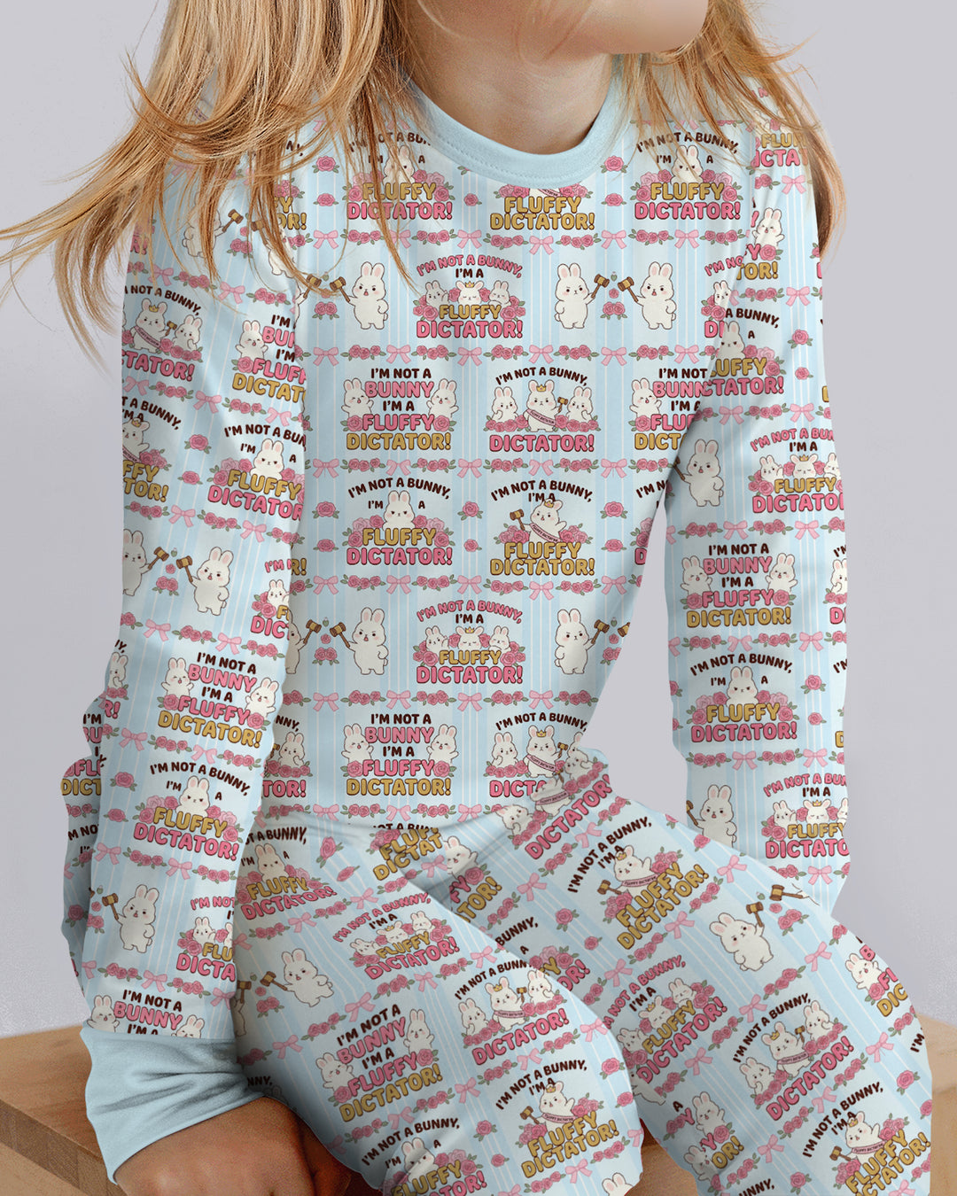 Bossy Bunny Bamboo Two Piece Long Sleeve Pajama Set