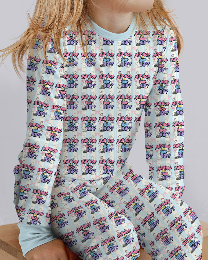 Boombox Bunny Bamboo Two Piece Long Sleeve Pajama Set