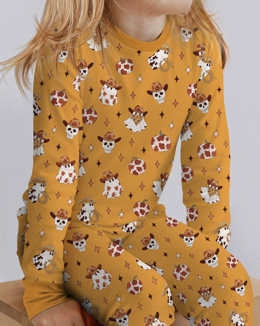Howdy Spooky Cowboy Bamboo Two Piece Long Sleeve Pajama Set