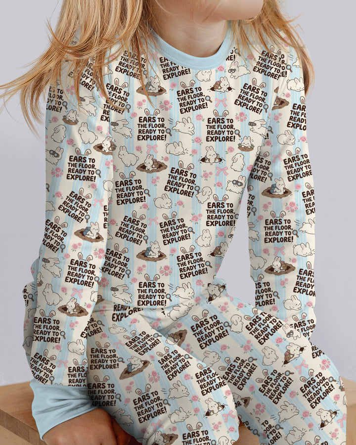 Ears To The Floor Bamboo Two Piece Long Sleeve Pajama Set