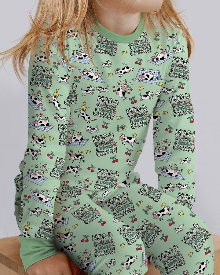 The Udderly Secret Journal Bamboo Two Piece Long Sleeve Pajama Set
