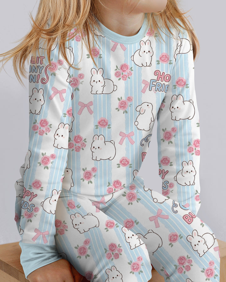 Hoppy Friends Bamboo Two Piece Long Sleeve Pajama Set