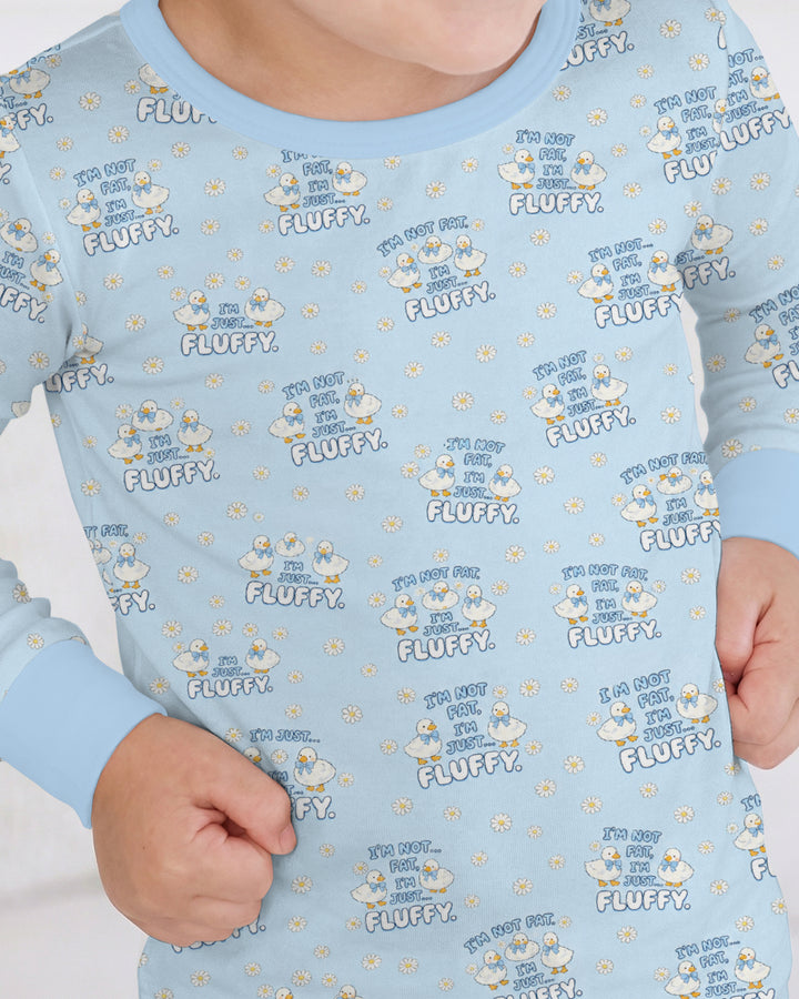 Not Fat Just Fluffy Bamboo Two Piece Long Sleeve Pajama Set