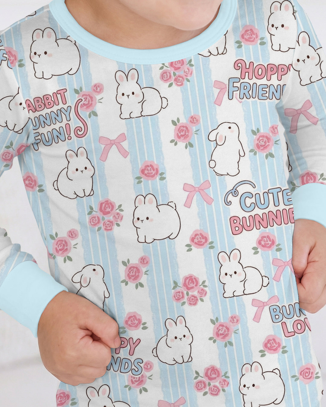 Hoppy Friends Bamboo Two Piece Long Sleeve Pajama Set