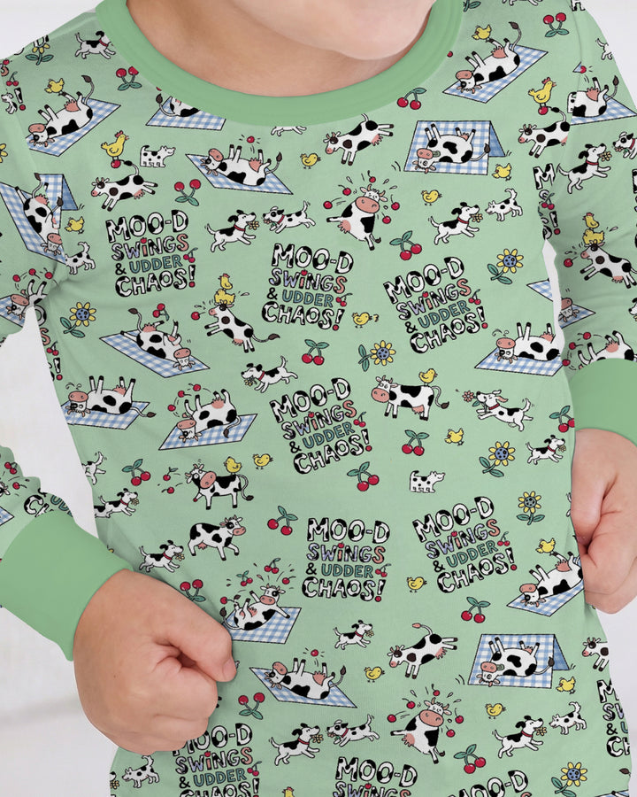 The Udderly Secret Journal Bamboo Two Piece Long Sleeve Pajama Set