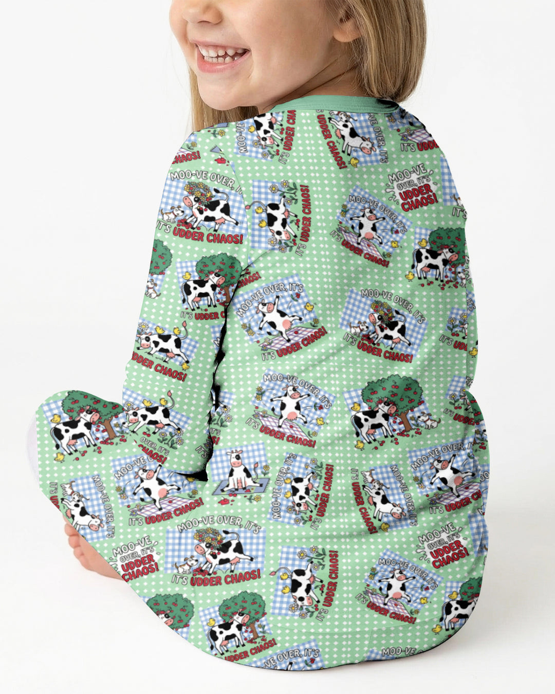 Udder Chaos Bamboo Two Piece Long Sleeve Pajama Set