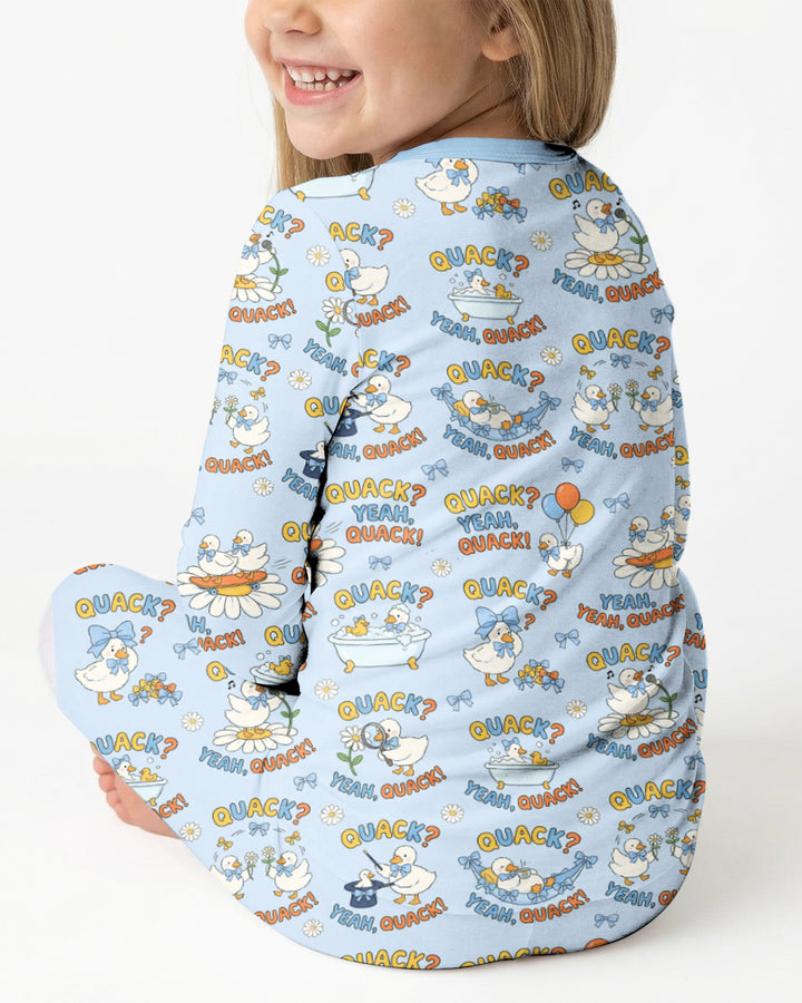 Yeah Quack Show Bamboo Two Piece Long Sleeve Pajama Set