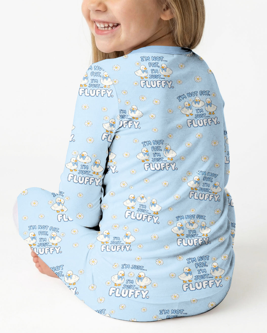 Not Fat Just Fluffy Bamboo Two Piece Long Sleeve Pajama Set
