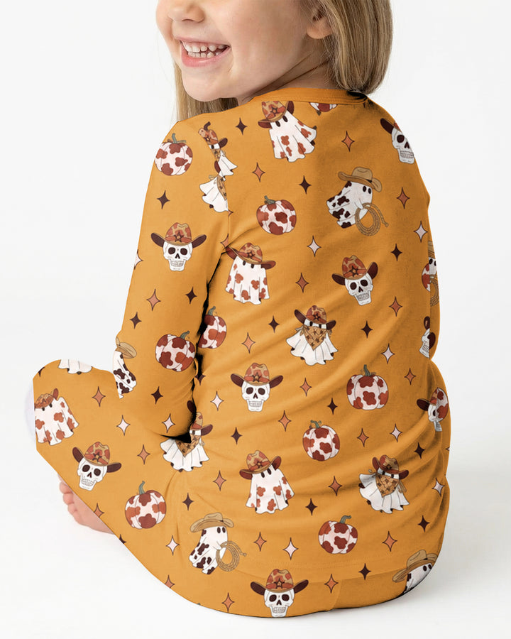Howdy Spooky Cowboy Bamboo Two Piece Long Sleeve Pajama Set