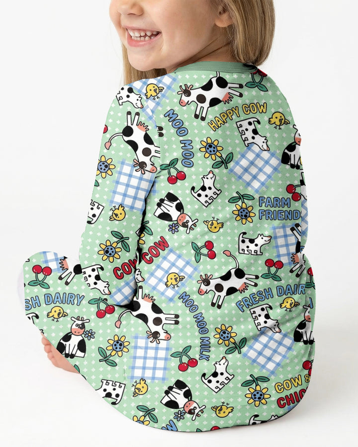 Moo Moo Chick Bamboo Two Piece Long Sleeve Pajama Set