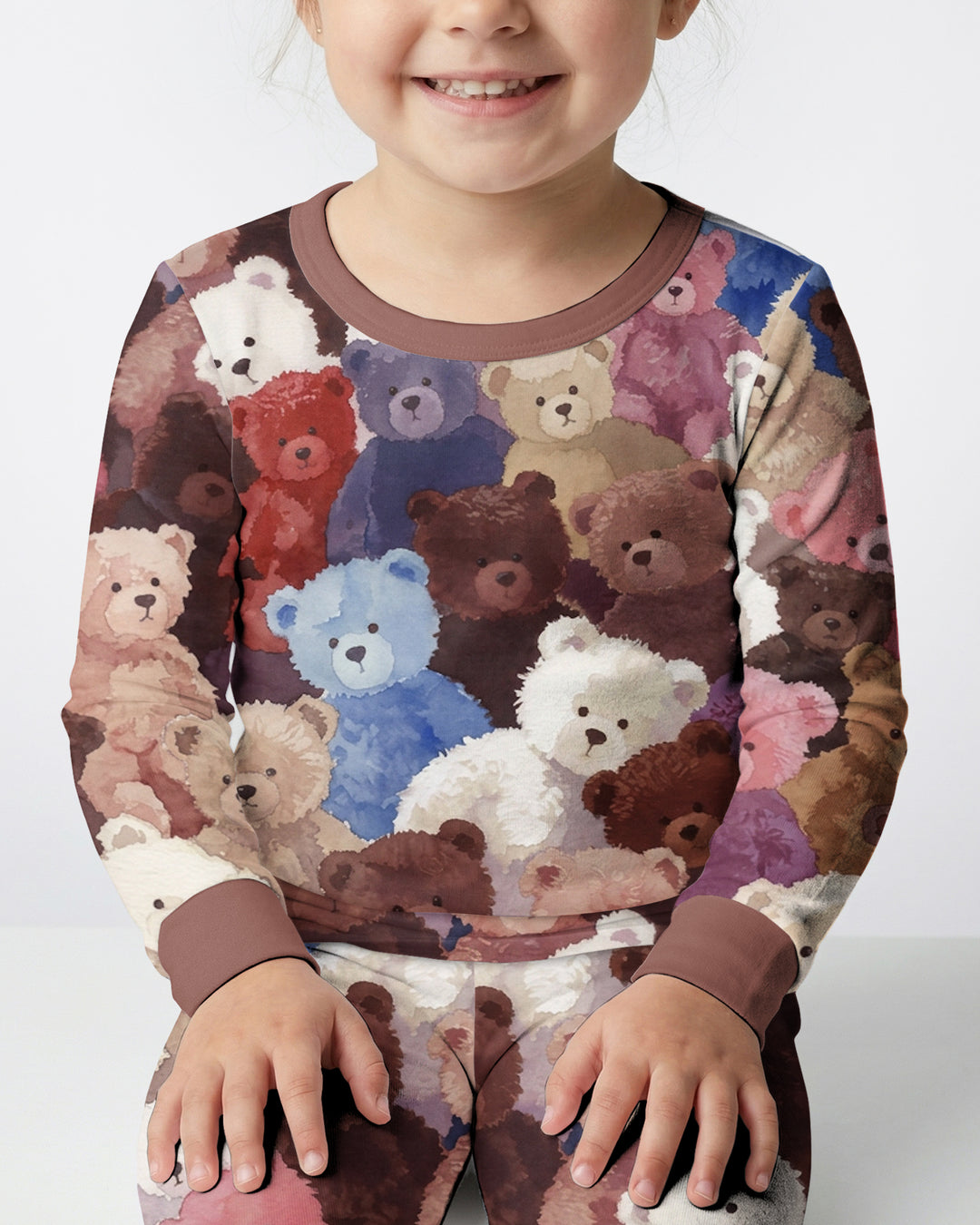 Teddy Bear Hug Jam Bamboo Two Piece Long Sleeve Pajama Set