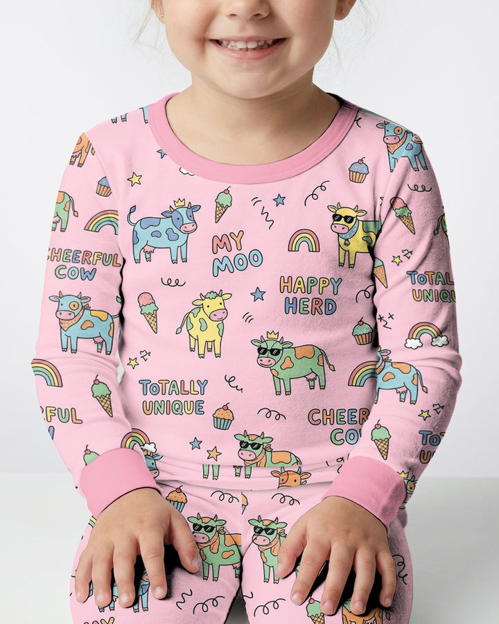 Not Your Ordinary Cow Bamboo Two Piece Long Sleeve Pajama Set