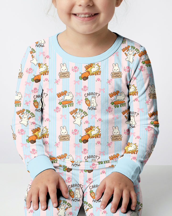 Carrot Rush Bamboo Two Piece Long Sleeve Pajama Set