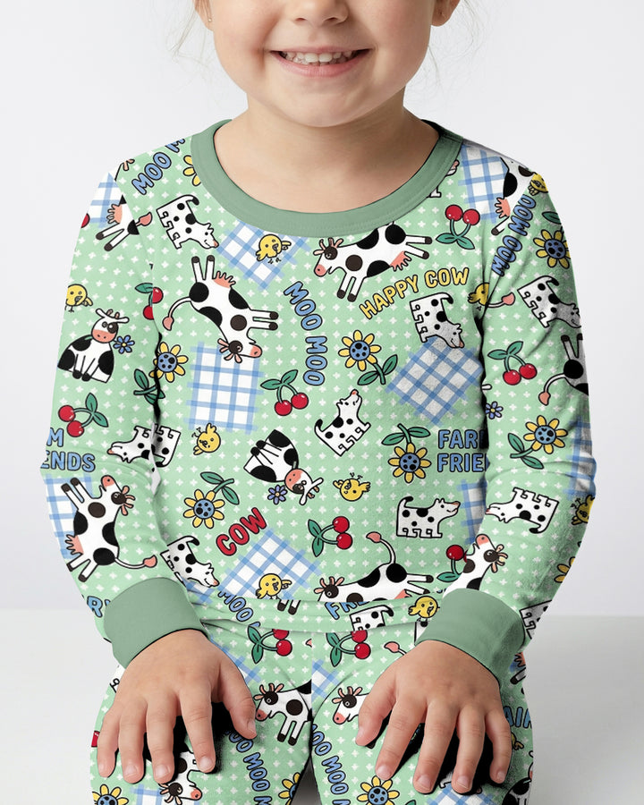 Moo Moo Chick Bamboo Two Piece Long Sleeve Pajama Set