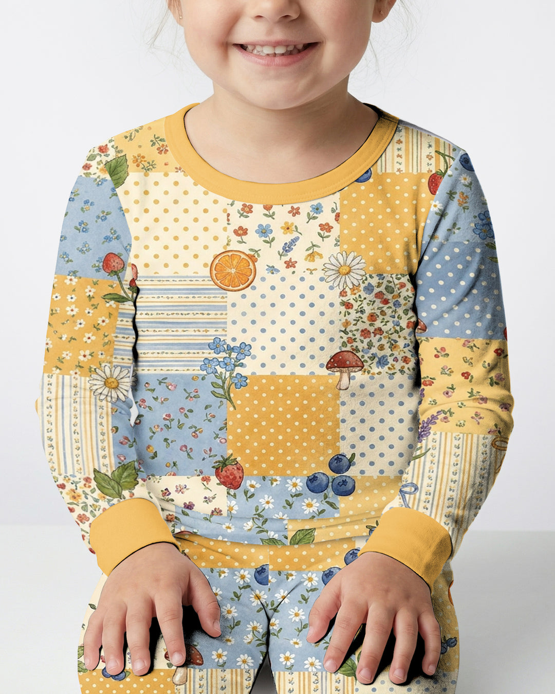 Lavender Orange Jam Bamboo Two Piece Long Sleeve Pajama Set