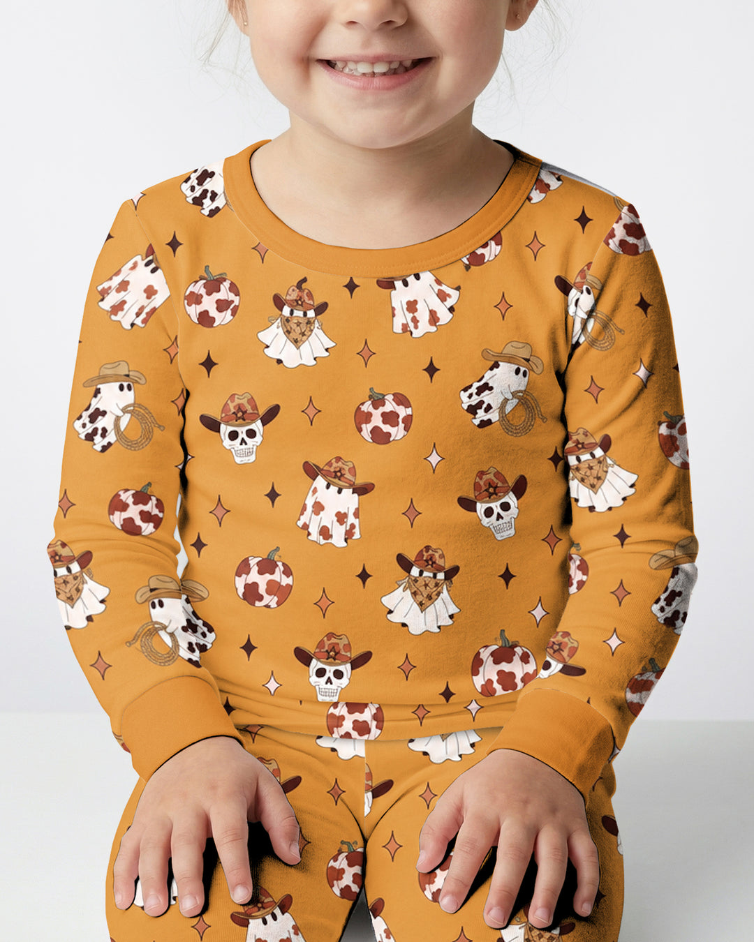 Howdy Spooky Cowboy Bamboo Two Piece Long Sleeve Pajama Set