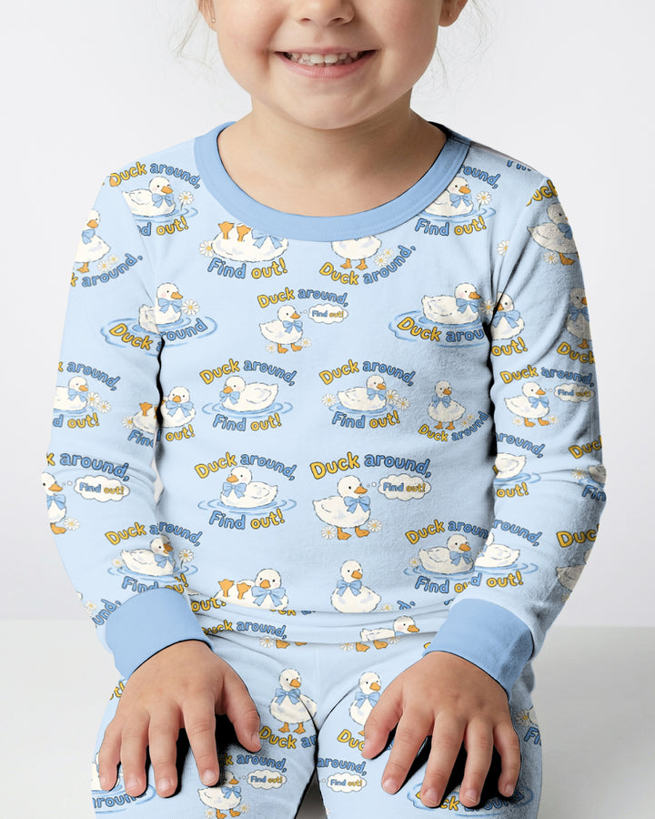 The Duck Around Bamboo Two Piece Long Sleeve Pajama Set