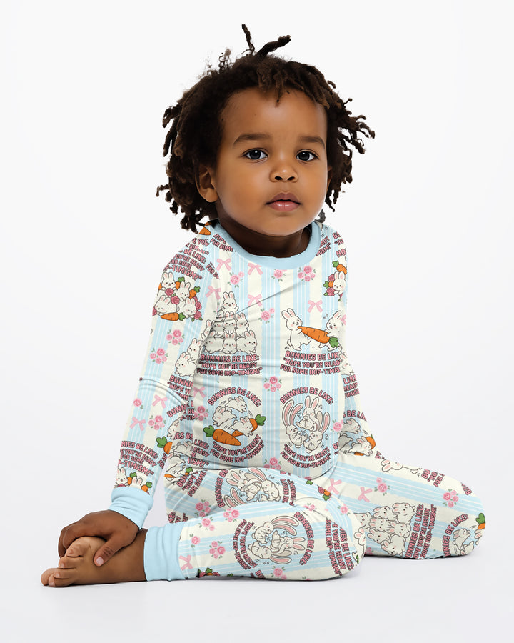Hop-timism Bamboo Two Piece Long Sleeve Pajama Set