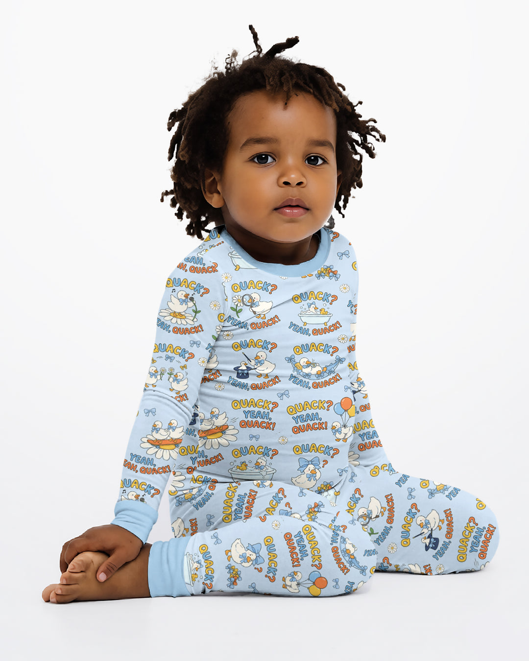 Yeah Quack Show Bamboo Two Piece Long Sleeve Pajama Set