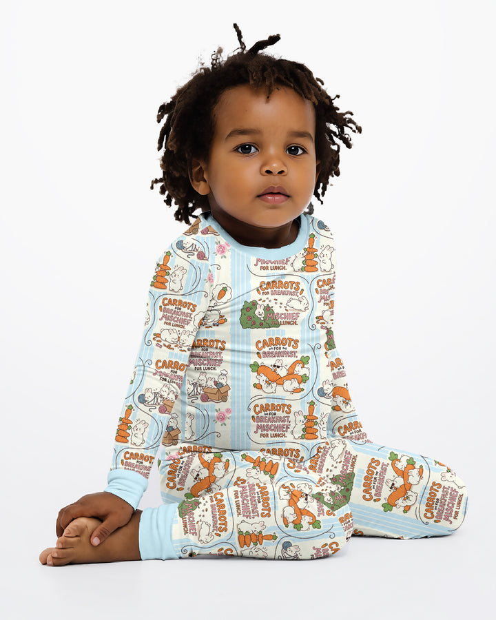 Little Troublemakers Bamboo Two Piece Long Sleeve Pajama Set