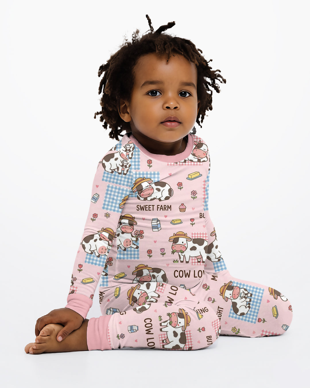 Drowned In Buttercream Bamboo Two Piece Long Sleeve Pajama Set