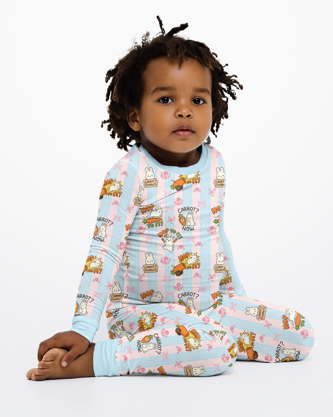 Carrot Rush Bamboo Two Piece Long Sleeve Pajama Set