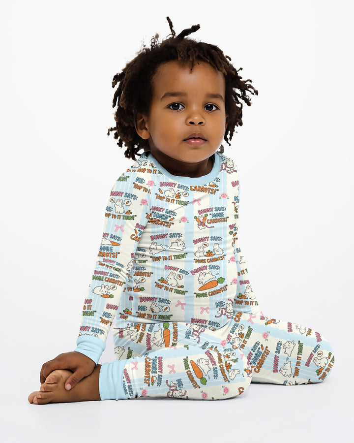 Hop To It Bamboo Two Piece Long Sleeve Pajama Set