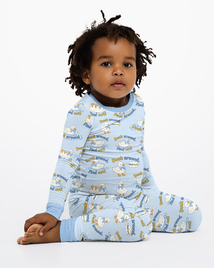 The Duck Around Bamboo Two Piece Long Sleeve Pajama Set