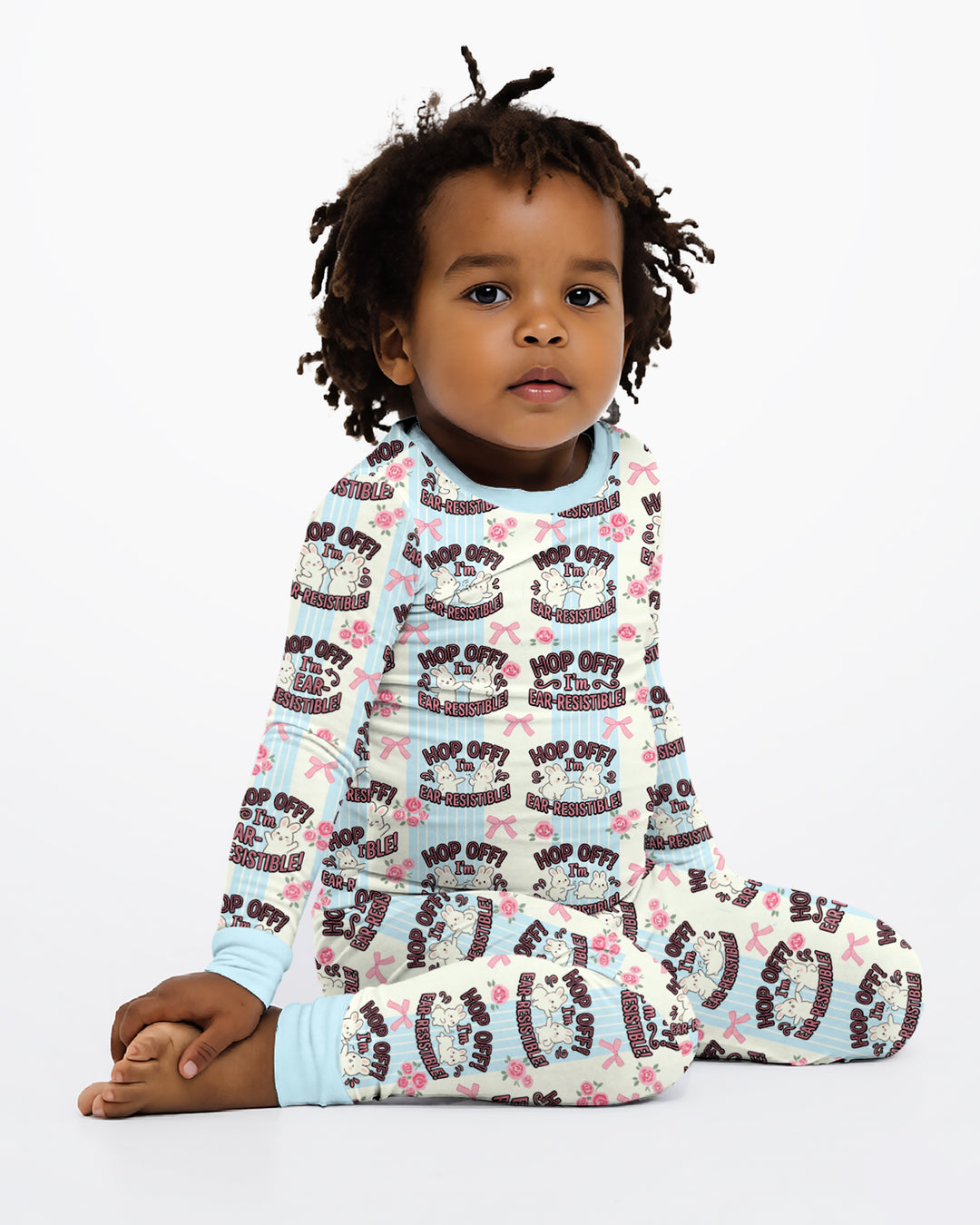 Bunny Besties Bamboo Two Piece Long Sleeve Pajama Set