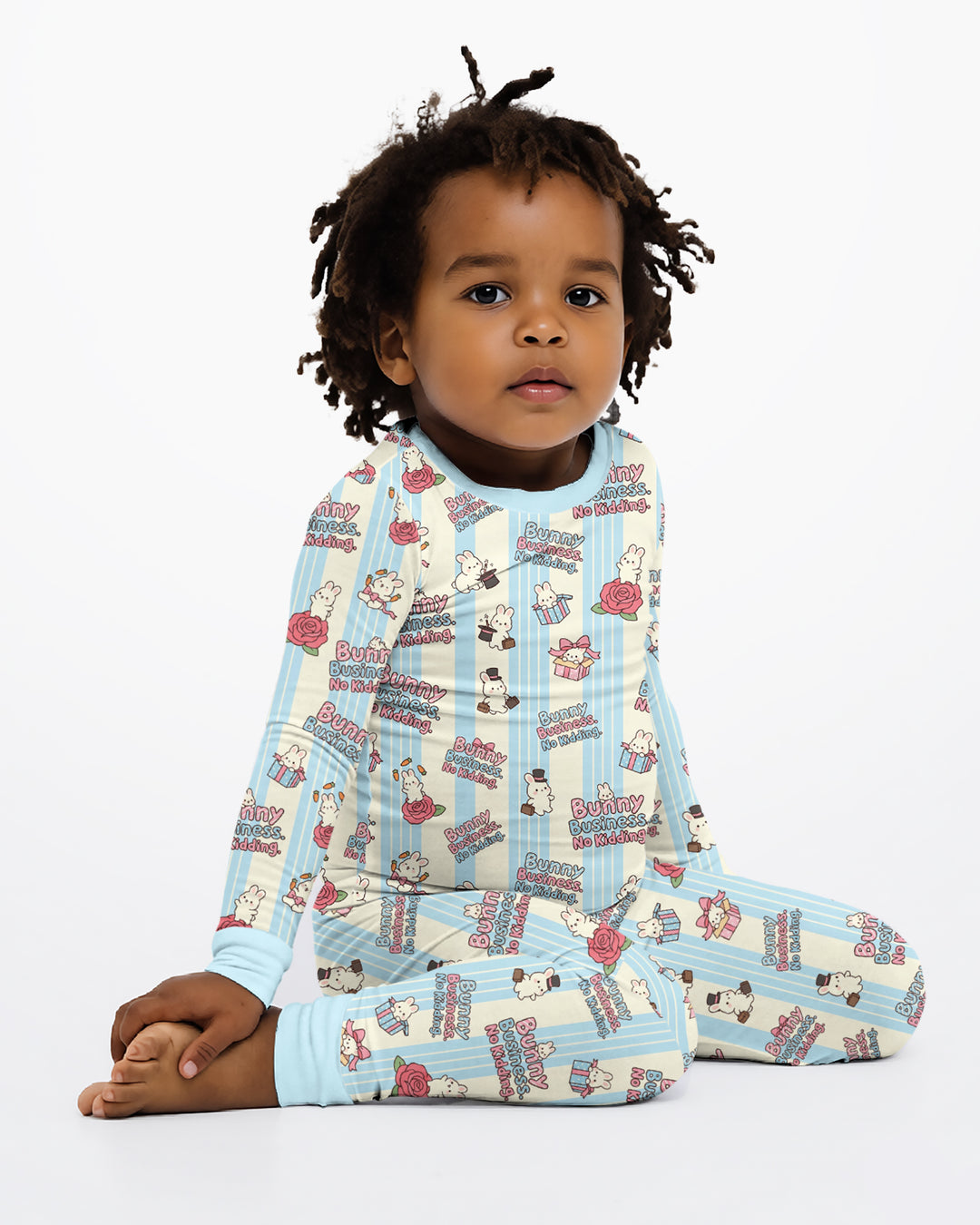 Boss Bunny Bamboo Two Piece Long Sleeve Pajama Set