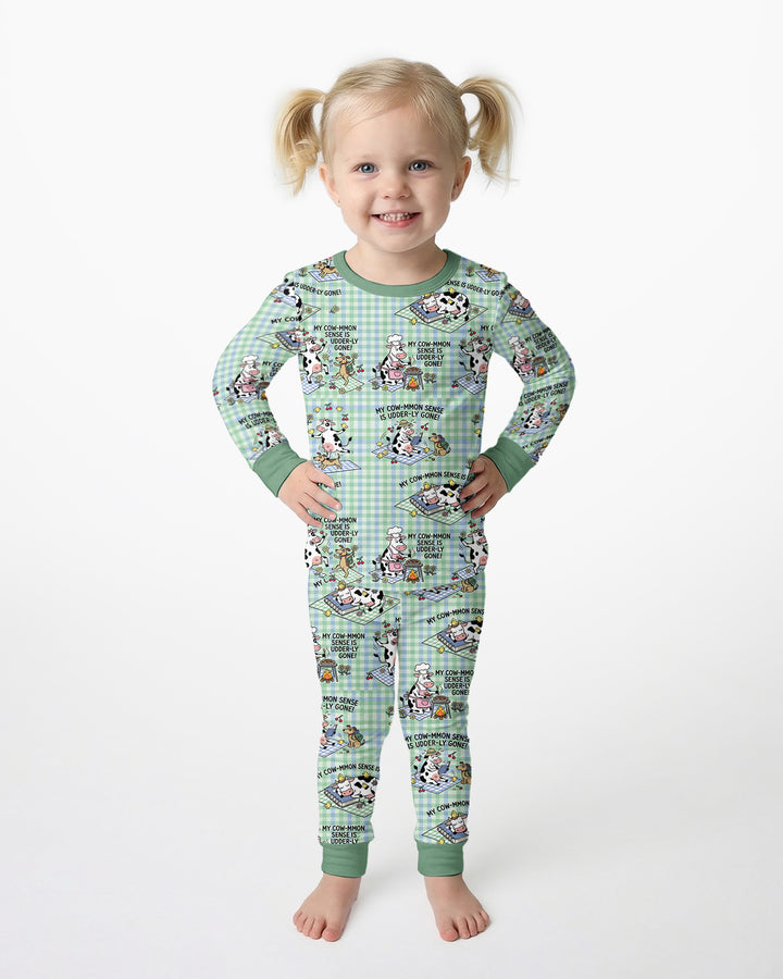 Common Sense Is Udderly Gone Bamboo Two Piece Long Sleeve Pajama Set