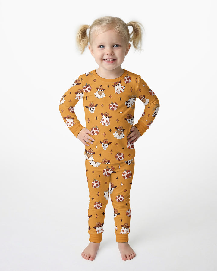 Howdy Spooky Cowboy Bamboo Two Piece Long Sleeve Pajama Set