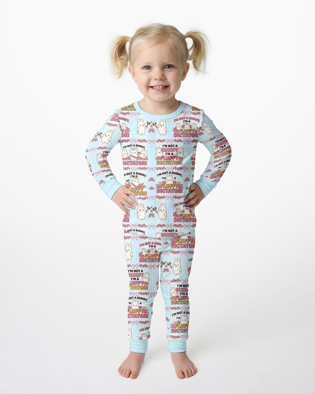 Bossy Bunny Bamboo Two Piece Long Sleeve Pajama Set