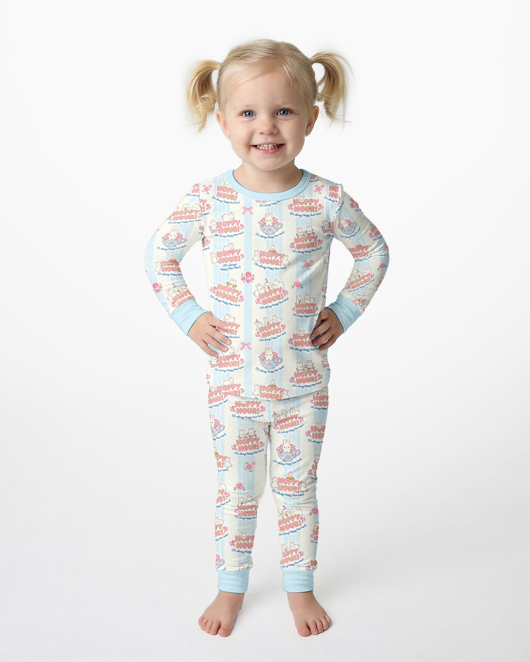 Hoppy Hour Bamboo Two Piece Long Sleeve Pajama Set