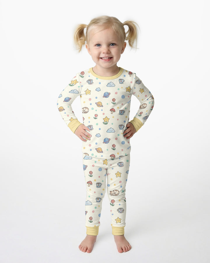 Lazy Cats Universe Bamboo Two Piece Long Sleeve Pajama Set