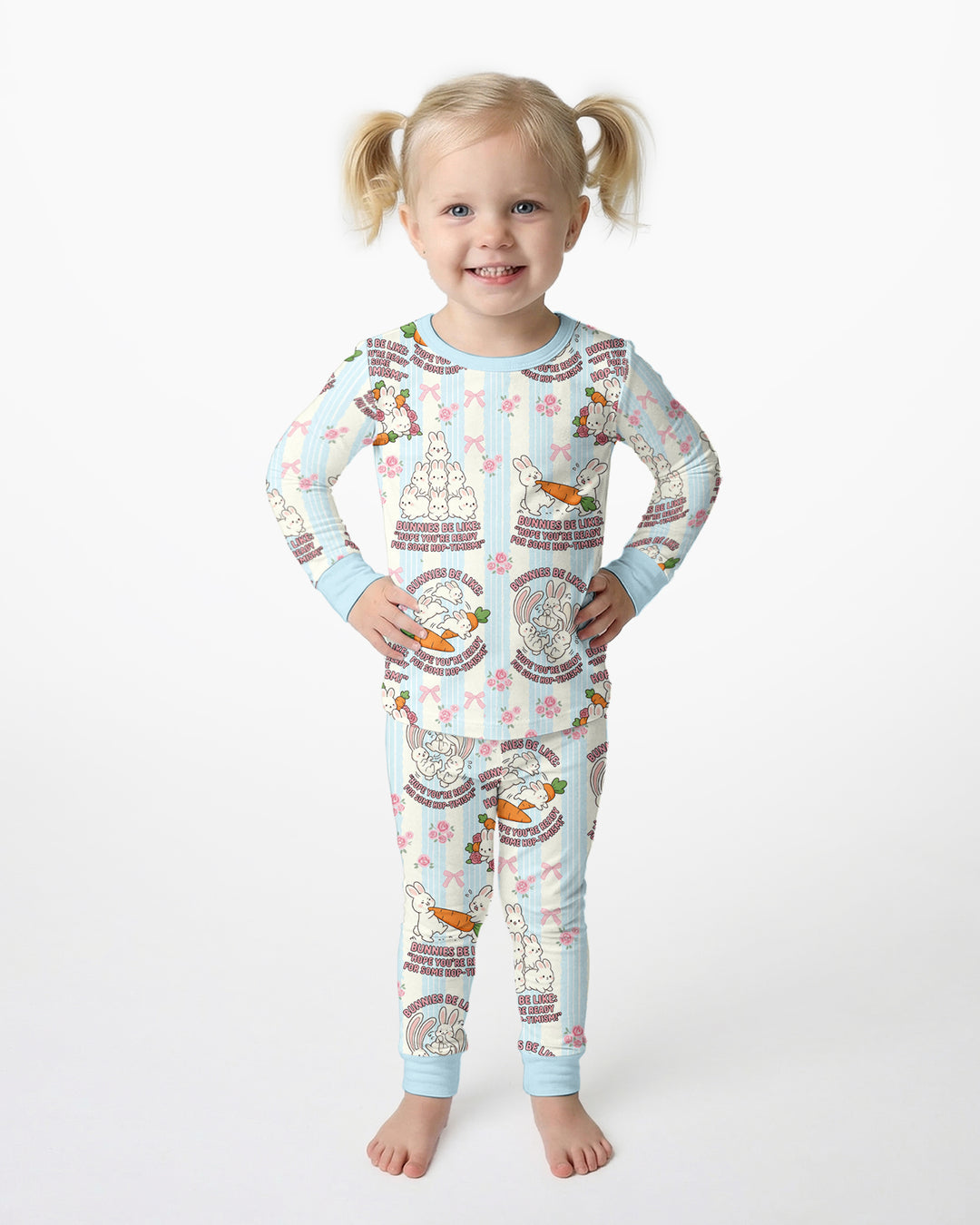 Hop-timism Bamboo Two Piece Long Sleeve Pajama Set
