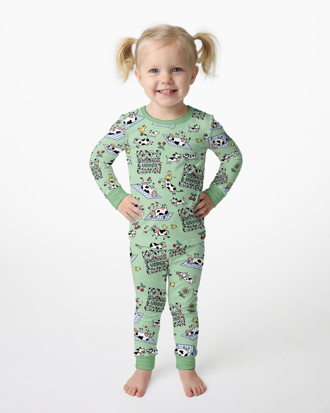 The Udderly Secret Journal Bamboo Two Piece Long Sleeve Pajama Set