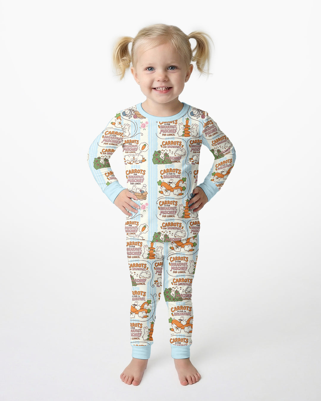 Little Troublemakers Bamboo Two Piece Long Sleeve Pajama Set