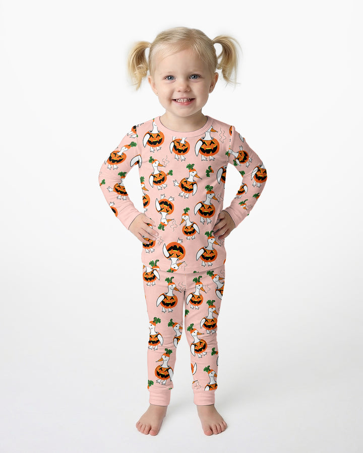 Spooky Duckling Waddle Bamboo Two Piece Long Sleeve Pajama Set